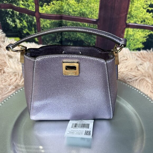NWOT Kate Spade Phoebe Metallic Small Top Handle Satchel - Light Purple - Picture 1 of 11